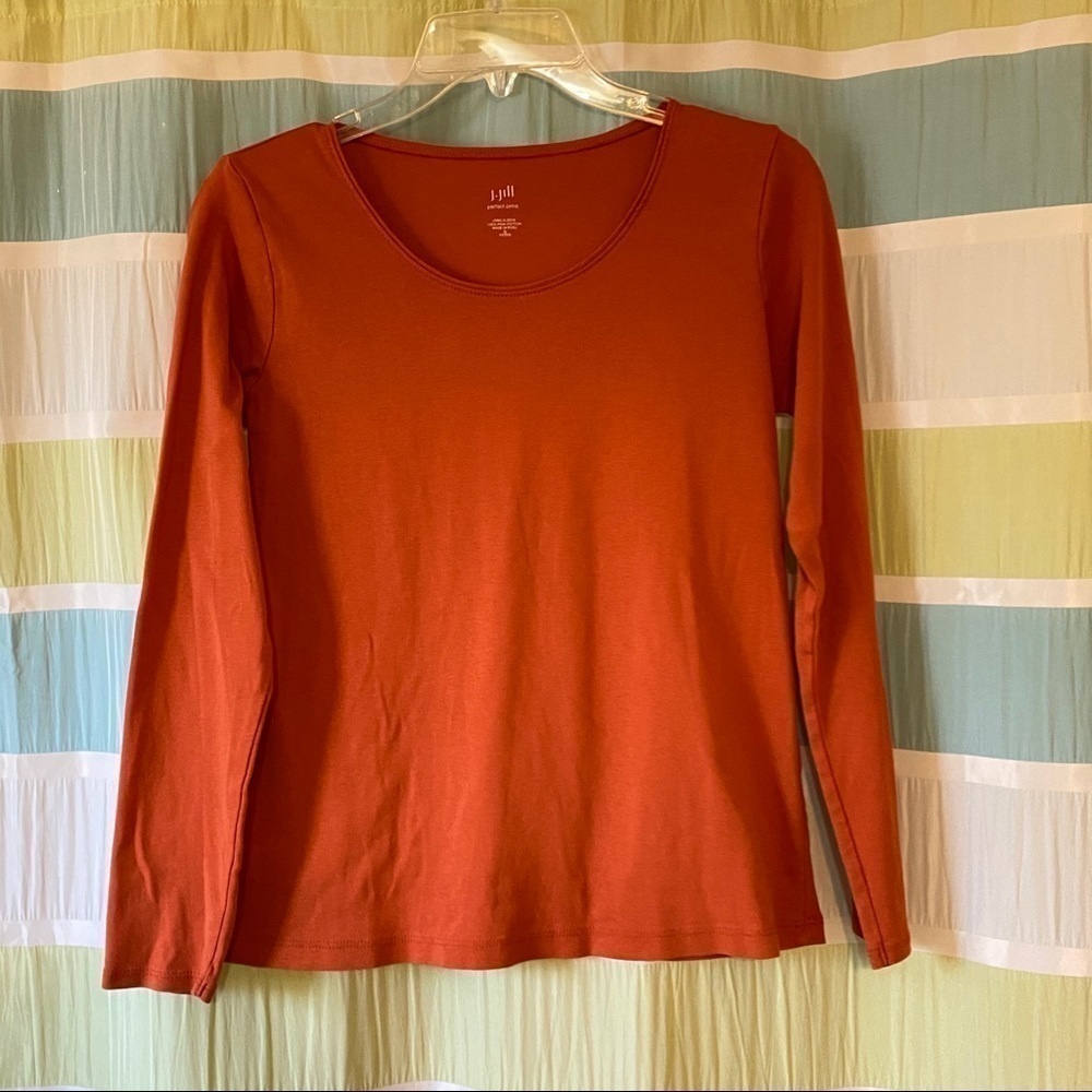 J Jill 2 Tops Bundle Orange Purple Sz Small - Picture 6 of 8